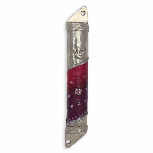 pink-mezuzah-case-with-crystal-1239-base