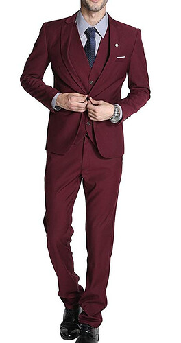 MOGU Mens Suits Slim Fit 3 Piece