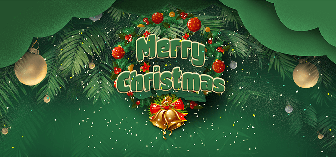 —Pngtree—merry christmas and laurel wreath_1164702