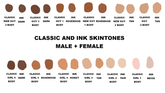 CLASSICANDINKSKINTONES