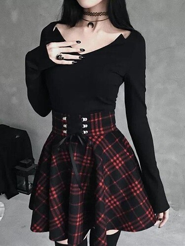 red-black-plaid-drawstring-draped-high-waisted-tutu-gothic-mini-skate-skirt