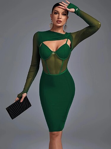 Long-Sleeve-Bandage-Dress-Women-Party-Dress-Bodycon-Elegant-Green-Sexy-Mesh-Birthday-Evening-Club-Outfits-1