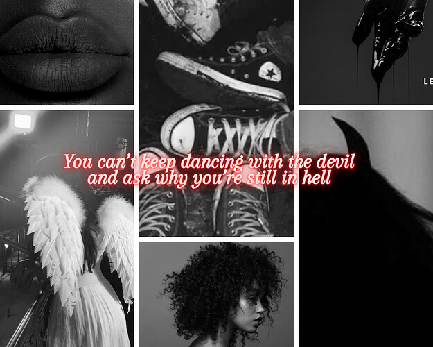 You can’t keep dancing with the devil and ask why you’re still in hell