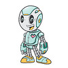 —Pngtree—cute little robot jumping_4221388