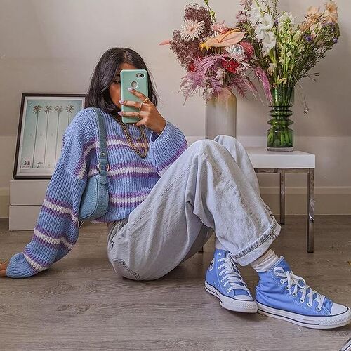 90S AESTHETIC STYLE KNITTED SWEATER