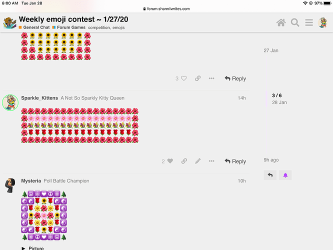 Weekly emoji contest ~ 12720 - General Chat  Forum Games - ShanniiWrites Forums