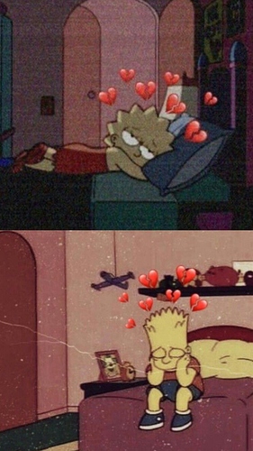 The Simpsons HD Aesthetic Broken Heart Wallpaper iPhone Android