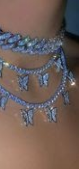 butterfly necklaced